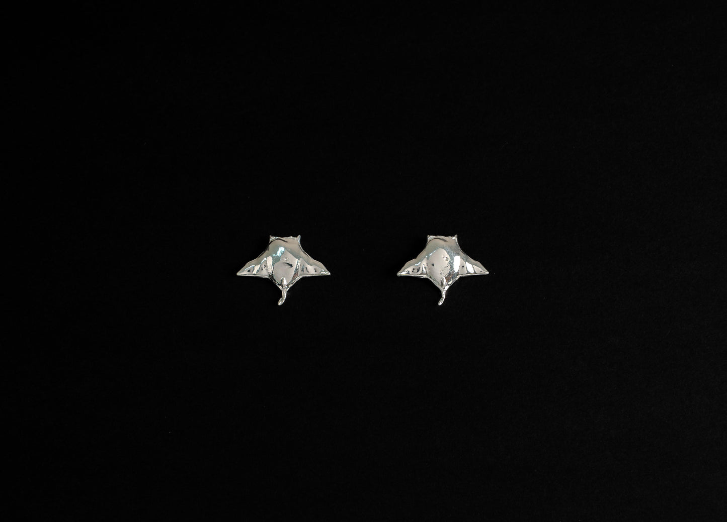 Aretes mantarraya en baño de oro o plataALMA BRAVIA Joyería Colombia