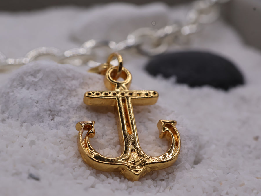 Charm Ancla en baño de oro o plata