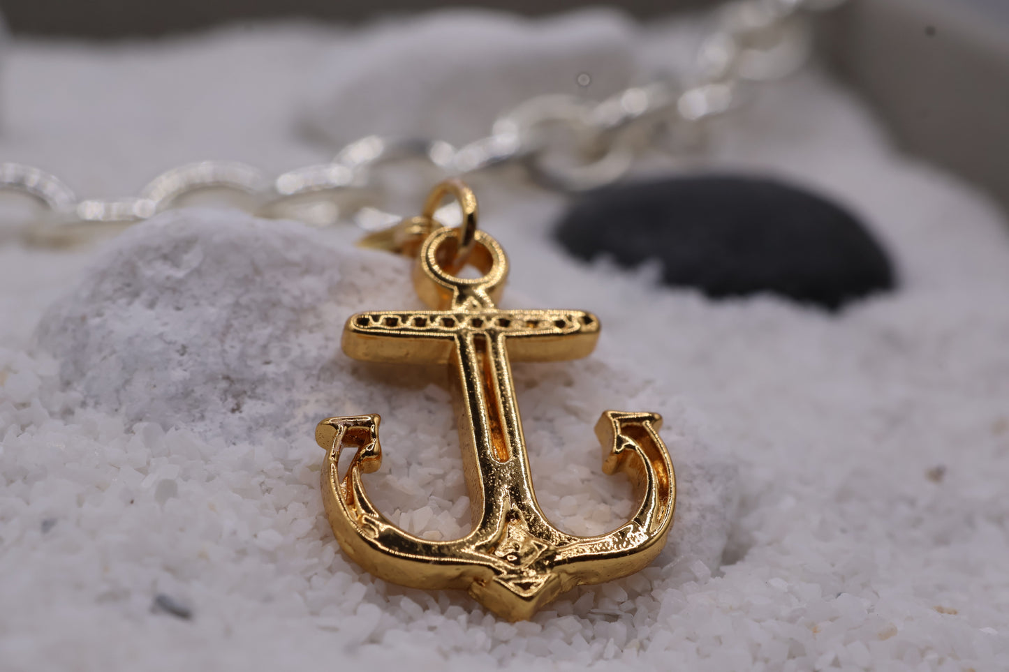 Charm Ancla en baño de oro o plata