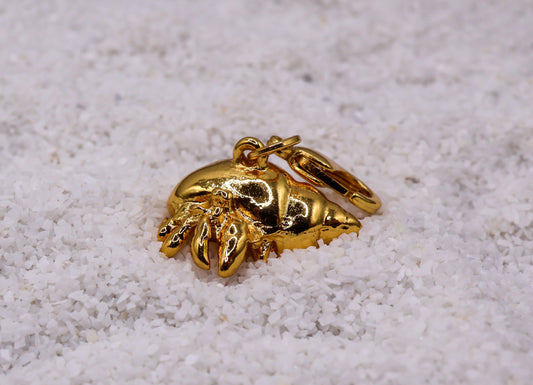 Charm cangrejo ermitaño baño de oro o plata