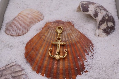 Charm Ancla en baño de oro o plata