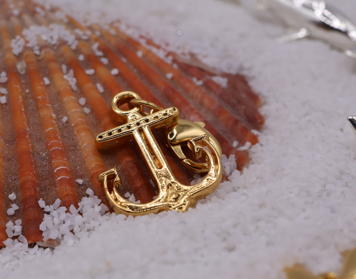 Charm Ancla en baño de oro o plata