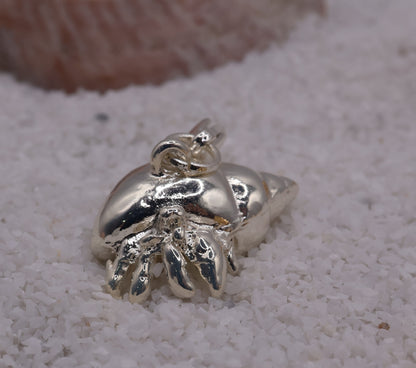 Charm cangrejo ermitaño baño de oro o plata