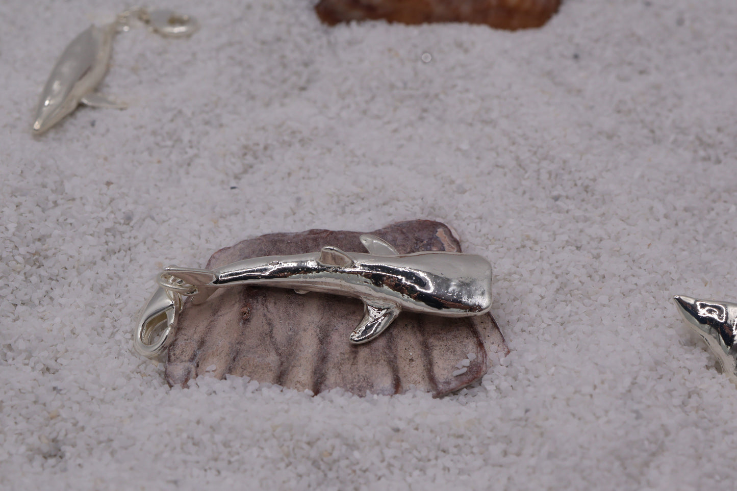 Charm Tiburon Ballena en baño de plata