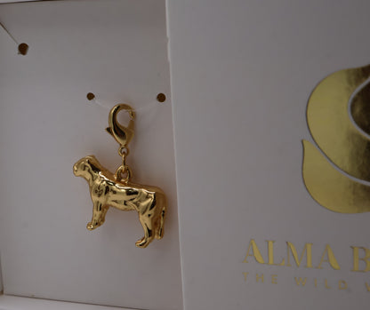 Charm leona baño de oro o plata