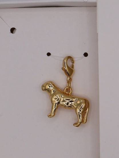 Charm leona baño de oro o plata