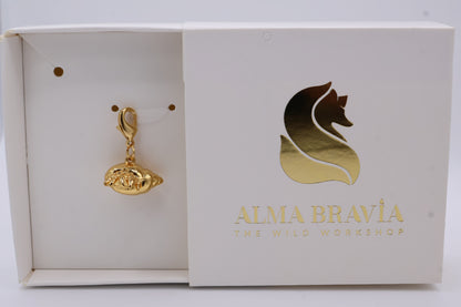 Charm cangrejo ermitaño baño de oro o plata