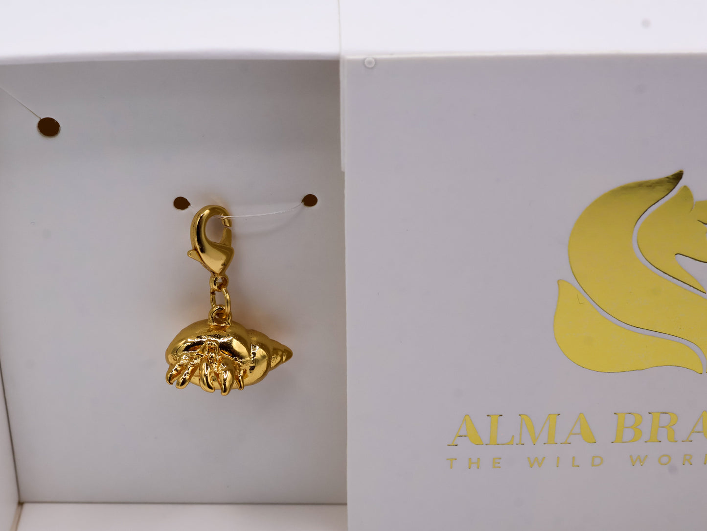 Charm cangrejo ermitaño baño de oro o plata