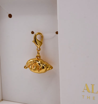 Charm cangrejo ermitaño baño de oro o plata