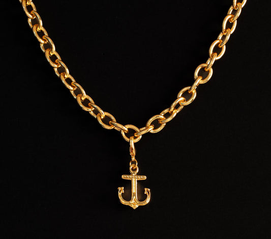 Charm Ancla en baño de oro o plata