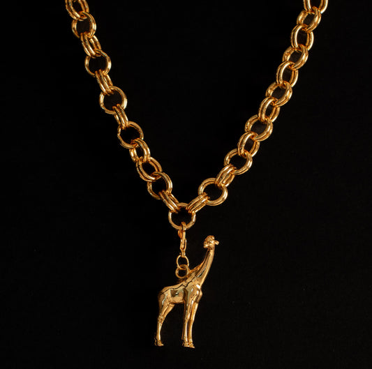 Charm Jirafa con baño en oro o plata