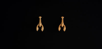 Aretes langosta en baño de oro o plataALMA BRAVIA Joyería Colombia