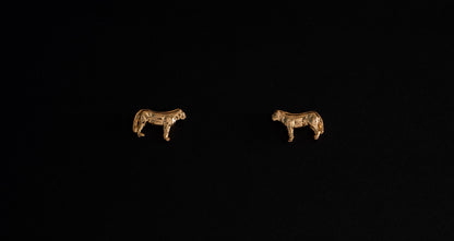 Aretes leona con baño en oro o plataALMA BRAVIA Joyería Colombia