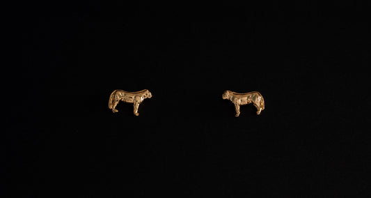Aretes leona con baño en oro o plataALMA BRAVIA Joyería Colombia