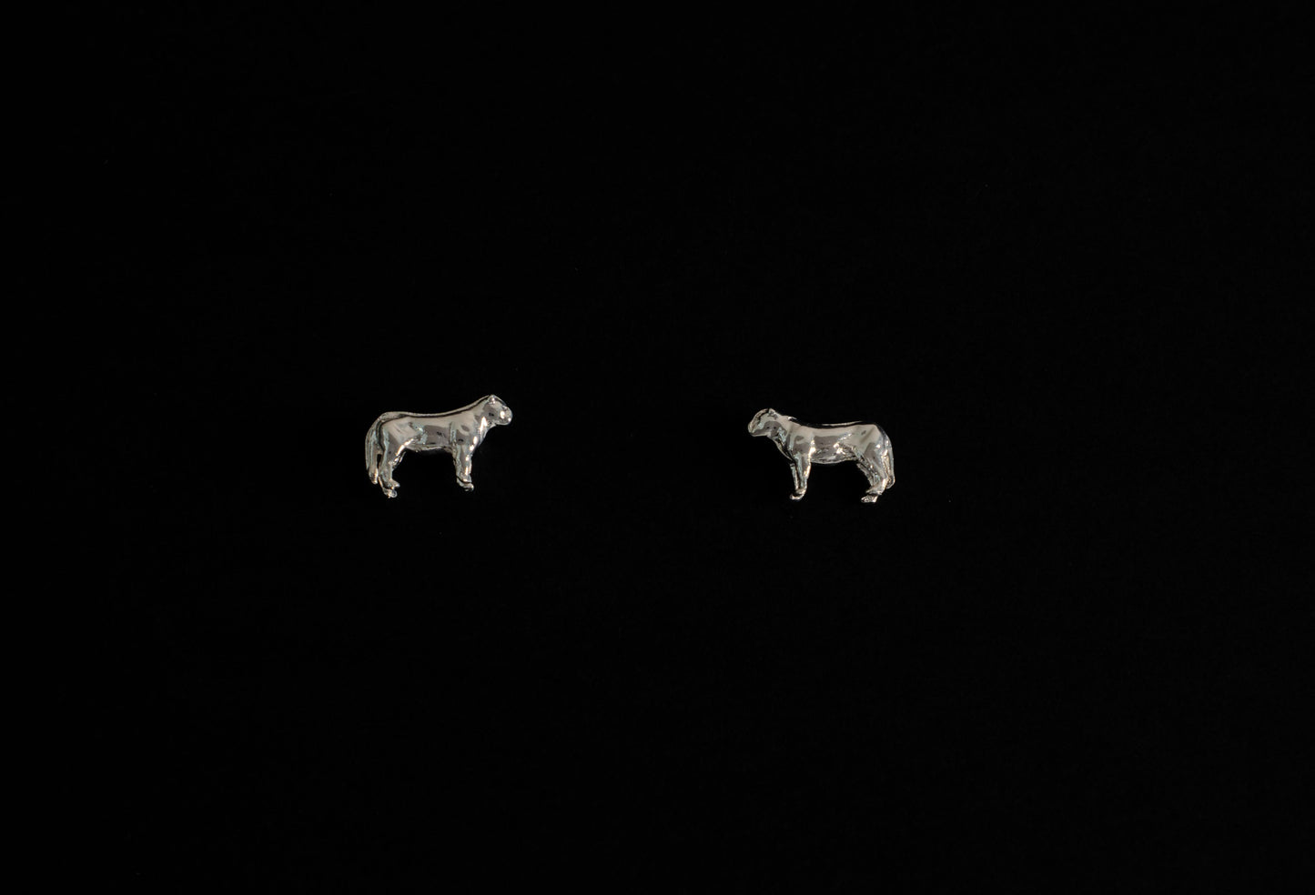 Aretes leona con baño en oro o plataALMA BRAVIA Joyería Colombia