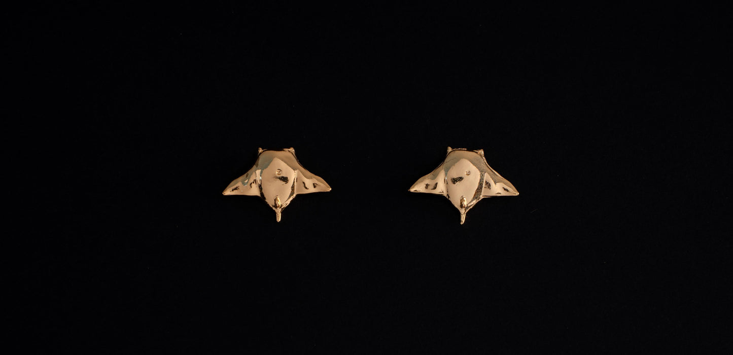 Aretes mantarraya en baño de oro o plataALMA BRAVIA Joyería Colombia