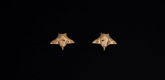 Aretes mantarraya en baño de oro o plataALMA BRAVIA Joyería Colombia