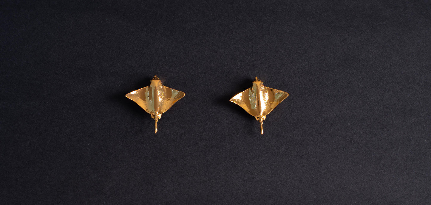 Aretes Stingray en baño de oro o plataALMA BRAVIA Joyería Colombia