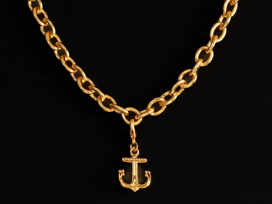 Charm Ancla en baño de oro o plata