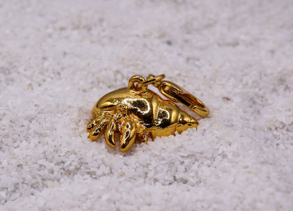 Charm cangrejo ermitaño baño de oro o plataALMA BRAVIA Joyería Colombia