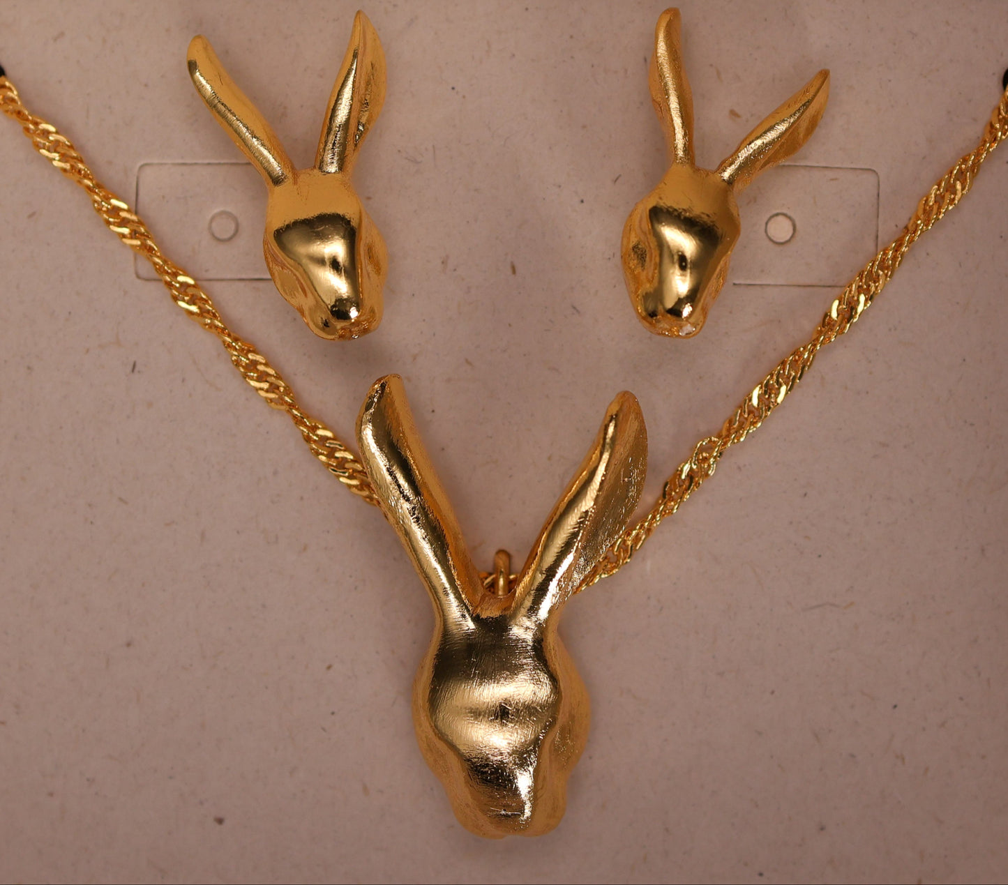 Set Wild Rabbit Collar + aretas